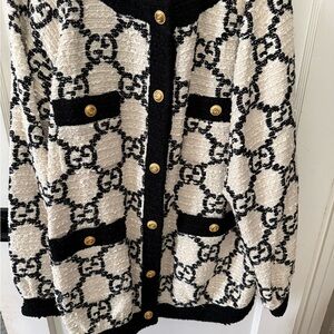 Authentic Gucci Tweed Logo Jacket
